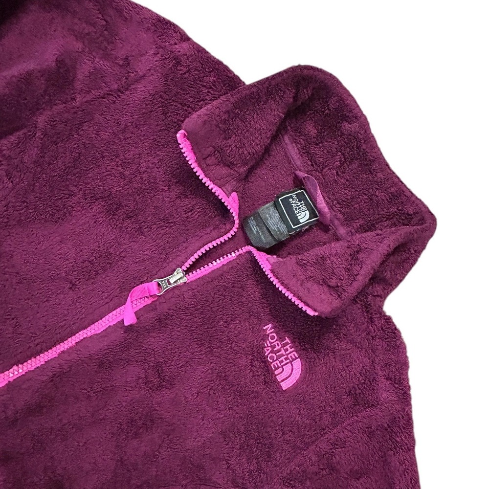 The North Face Girls Osito Fleece Jacket Plum Purple Plush Full Zip M 10/12